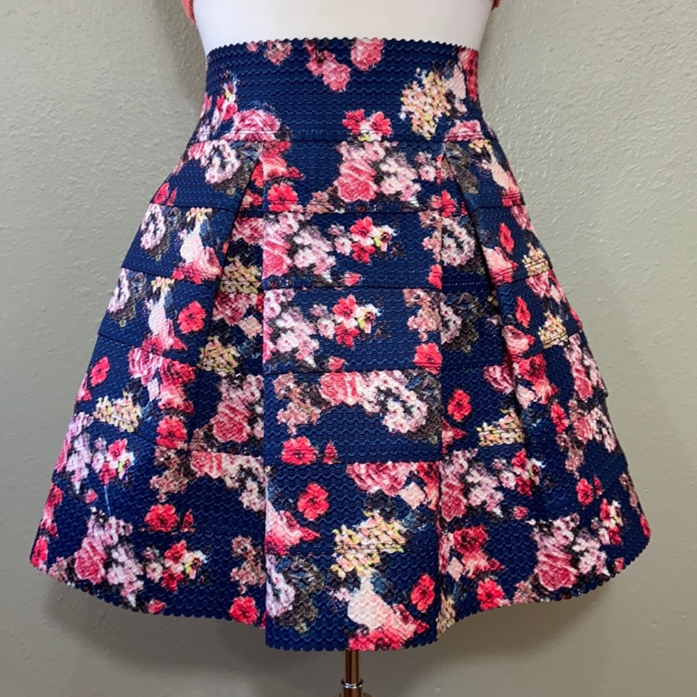 Xhiliration Floral Skirt
